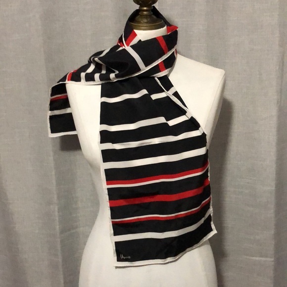 Vintage Vera Neumann Rectangular Scarf-46x10-Red/Black/White-EUC - Picture 10 of 11